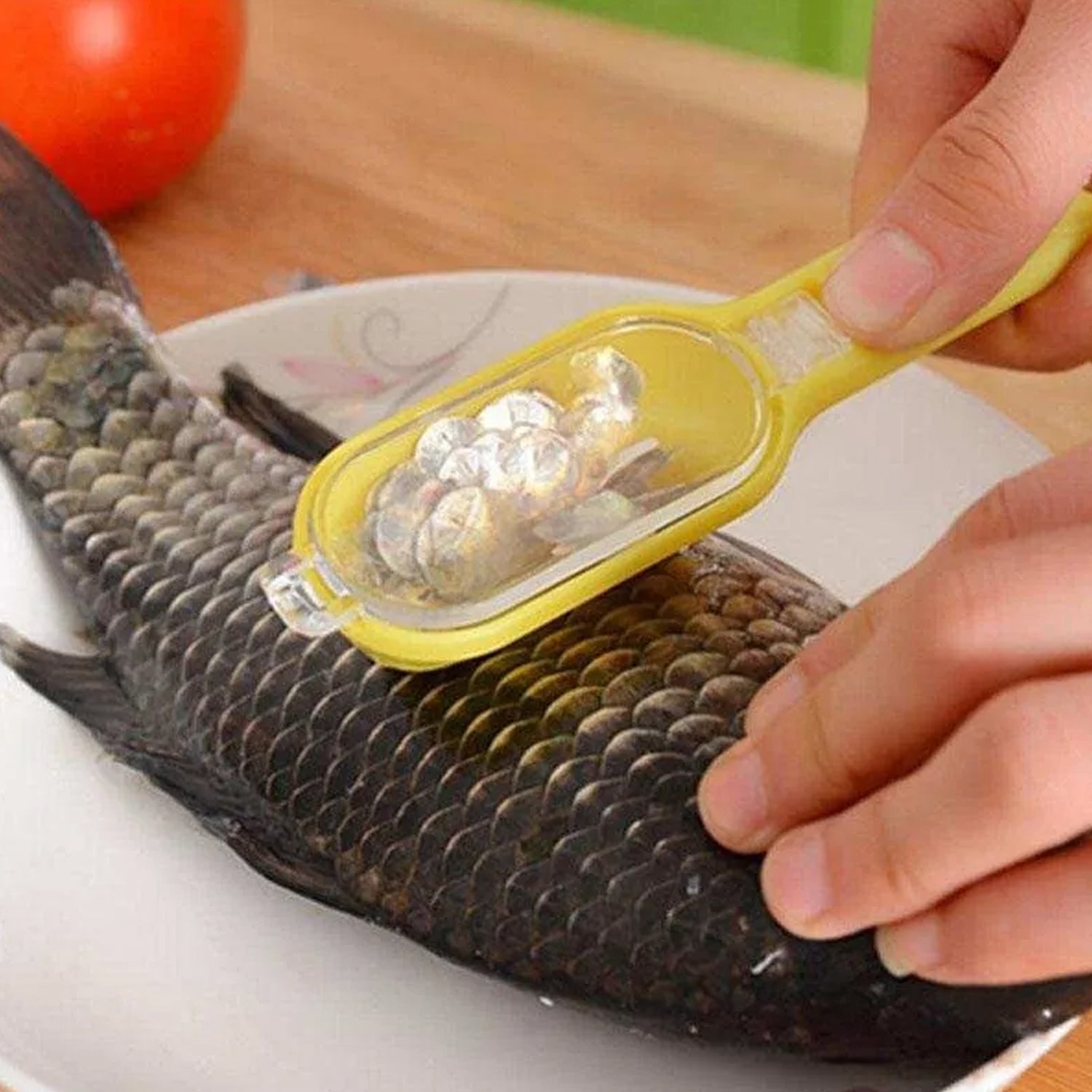 0112 Plastic Fish Scales Graters Scraper, Fish Skin Brush Fish Cleaning Tool Scraping Scales Device with Cover Home Kitchen Cooking Tools 1 Pieces 0112 Plastic Fish Scales Graters Scraper, Fish Skin Brush Fish Cleaning Tool Scraping Scales Device with Cover Home Kitchen Cooking Tools 1 Pieces